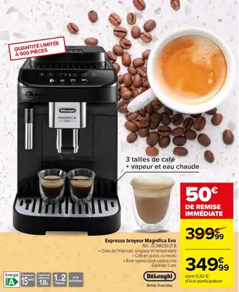 Carrefour Expresso broyeur Magnifica Evo offre