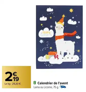Carrefour Calendrier de l'avent offre