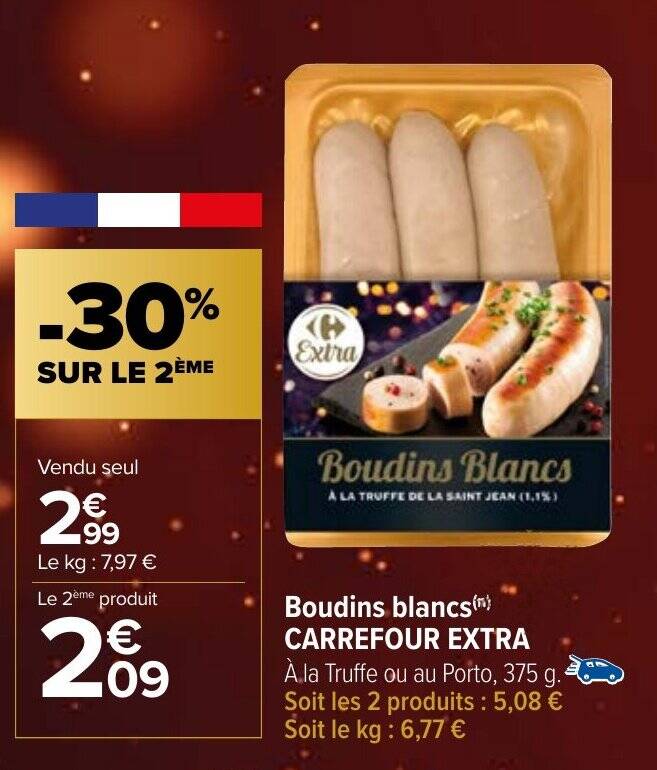 Promo Boudins blancs CARREFOUR EXTRA chez Carrefour