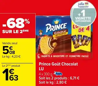 Carrefour Prince Goût Chocolat LU offre