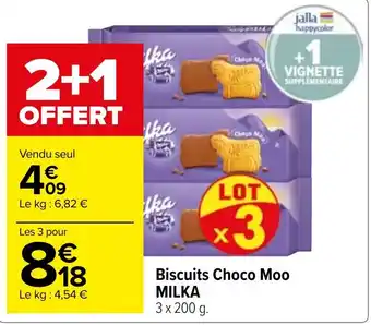 Carrefour Biscuits Choco Moo MILKA offre