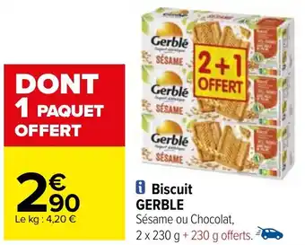 Carrefour Biscuit GERBLE offre
