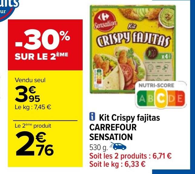 Promo Kit Crispy fajitas CARREFOUR SENSATION chez Carrefour