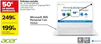 Carrefour Ordinateur portable offre
