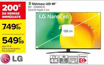 Carrefour Téléviseur LED 4K offre