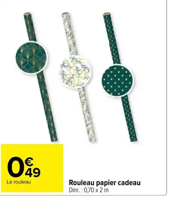 Carrefour Rouleau papier cadeau offre