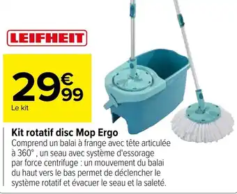 Carrefour Kit rotatif disc Mop Ergo offre