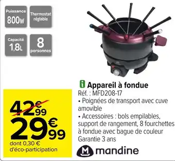 Carrefour Appareil à fondue offre