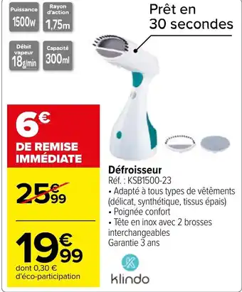 Carrefour Défroisseur offre