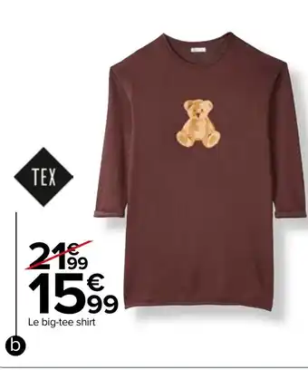 Carrefour Big tee-shirt nuit femme offre