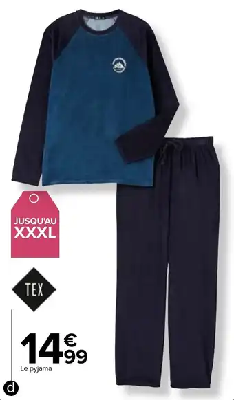 Pyjama velours homme