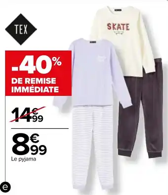 Carrefour Pyjama fille ou garcon offre
