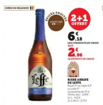 Super U BIERE ABBATE DE LEFFE offre