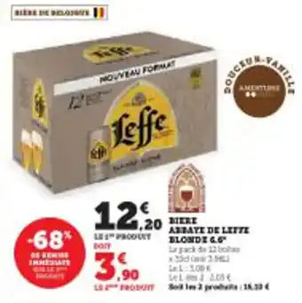 Super U BIERE ABBAYE DE LEFFE BLONDE offre