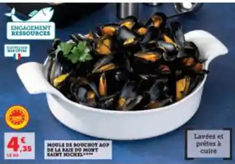 Super U MOULE DE BOUCHOT AOP DE LA BAIE DU MONT SAINT MICHEL offre