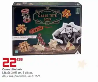 Gifi Casse tête bois offre