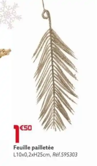 Feuille pailletée