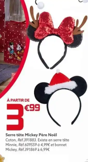 Gifi Serre tête Mickey Père Noël offre