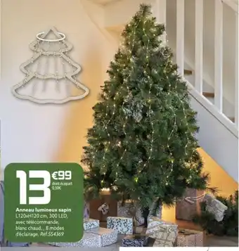 Gifi Anneau lumineux sapin offre