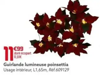 Guirlande lumineuse poinsettia