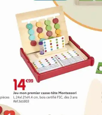 Gifi Jeu de perles Montessori offre