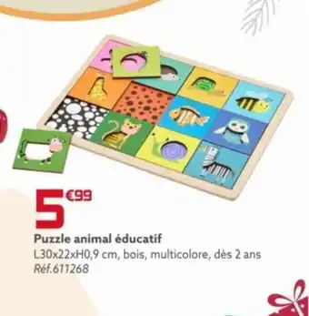 Gifi Puzzle animal éducatif offre