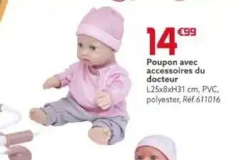 Gifi Poupon avec accessoires du docteur offre