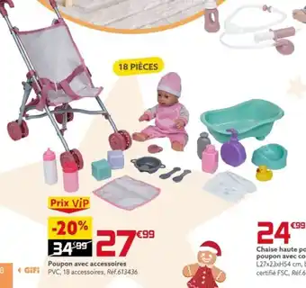 Gifi Poupon avec accessoires offre