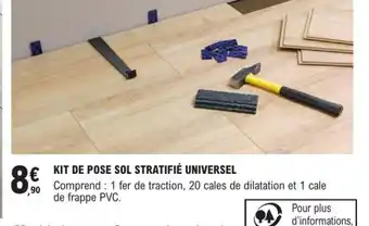 E.Leclerc Brico KIT DE POSE SOL STRATIFIÉ UNIVERSEL offre