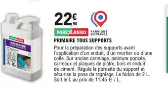 E.Leclerc Brico PRIMAIRE TOUS SUPPORTS offre