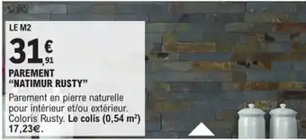 E.Leclerc Brico PAREMENT "NATIMUR RUSTY" offre