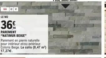 E.Leclerc Brico PAREMENT "NATIMUR BEIGE" offre