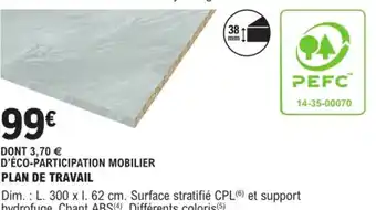 E.Leclerc Brico PLAN DE TRAVAIL offre