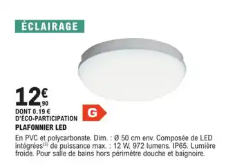 E.Leclerc Brico PLAFONNIER LED offre