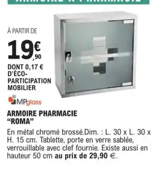 E.Leclerc Brico ARMOIRE PHARMACIE ROMA offre