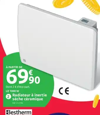 Mr Bricolage 2 Radiateur à inertie sèche céramique offre