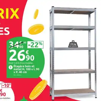 Mr Bricolage Étagère bois et métal offre