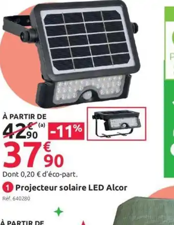 Mr Bricolage 1 Projecteur solaire LED Alcor offre