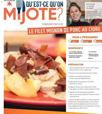 ALDI Le Filet Mignon De Porc Au Cidre offre