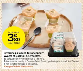 4 verrines à la Méditerranéenne