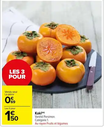 Kaki(m) Variété Persimon.