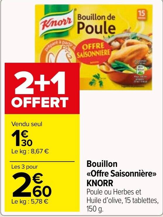 Promo Bouillon KNORR chez Carrefour Market
