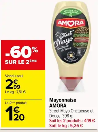 Carrefour Market Mayonnaise AMORA offre