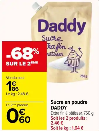Carrefour Market Sucre en poudre DADDY offre