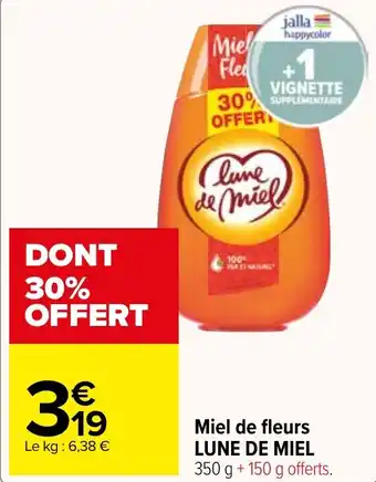 Carrefour Market Miel de fleurs LUNE DE MIEL offre