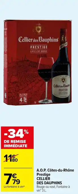 Carrefour Market A.O.P. Côtes-du-Rhône Prestige CELLIER DES DAUPHINS offre