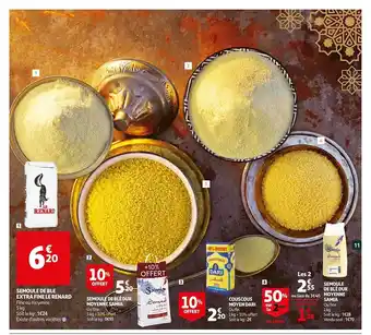 Auchan Semoule De Blé Extra Fine Le Renard, Semoule De Blé Dur Moyenne Samia, Couscous Moyen Dari, Semoule De Blé Dur Moyenne Samia offre