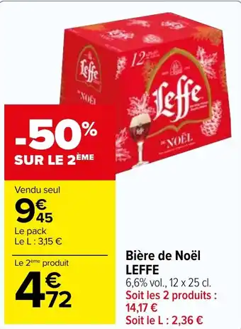 Carrefour Market Bière de Noël LEFFE offre