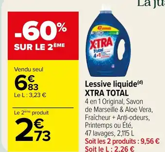 Carrefour Market Lessive liquide (d) XTRA TOTAL offre
