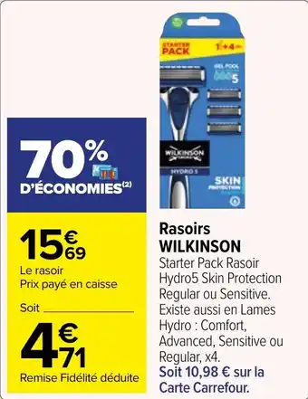 Carrefour Market Rasoirs WILKINSON offre